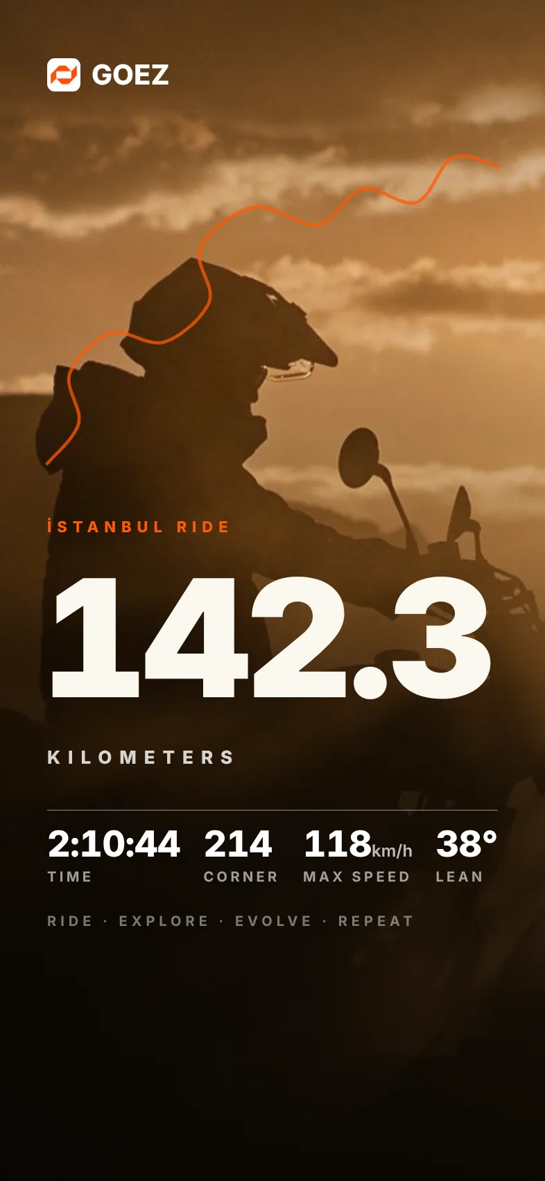 Poster story template with oversized distance